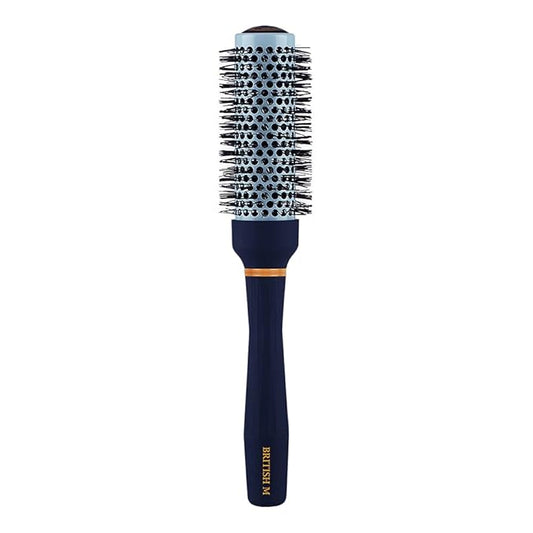 Curling Ceramic Brush Round 33mm – Non-Electric Blowout Brush, Anti-Frizz Styling for a Smooth Salon Look – Ideal for All Hair Types