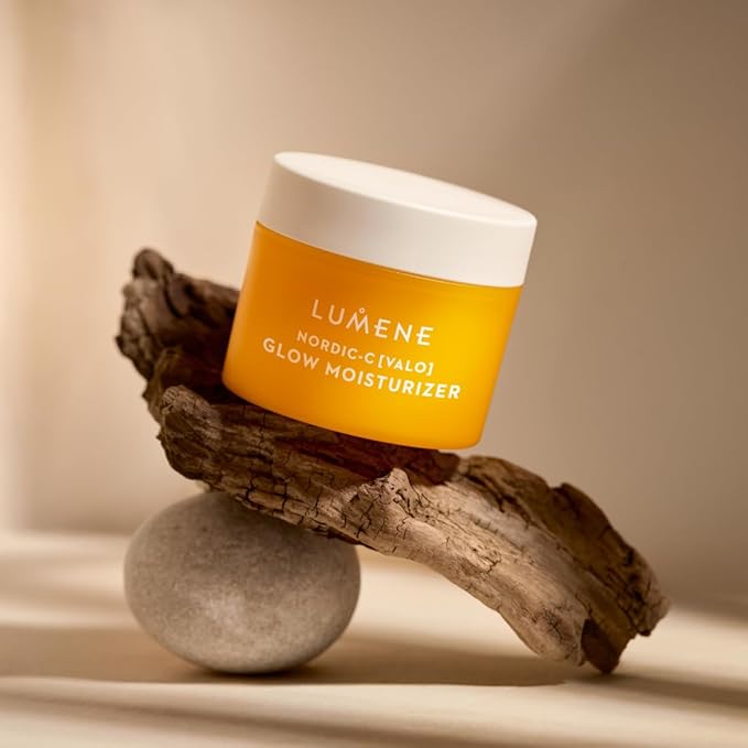 Lumene Nordic-C [Valo] Glow Moisturizer - Radiance Boosting Facial Moisturizer for Dry Skin - Enriched with Hyaluronic Acid & Vitamin C to Visibly Brighten + Plump Skin - 100% Vegan Skin Care (1.7 oz)