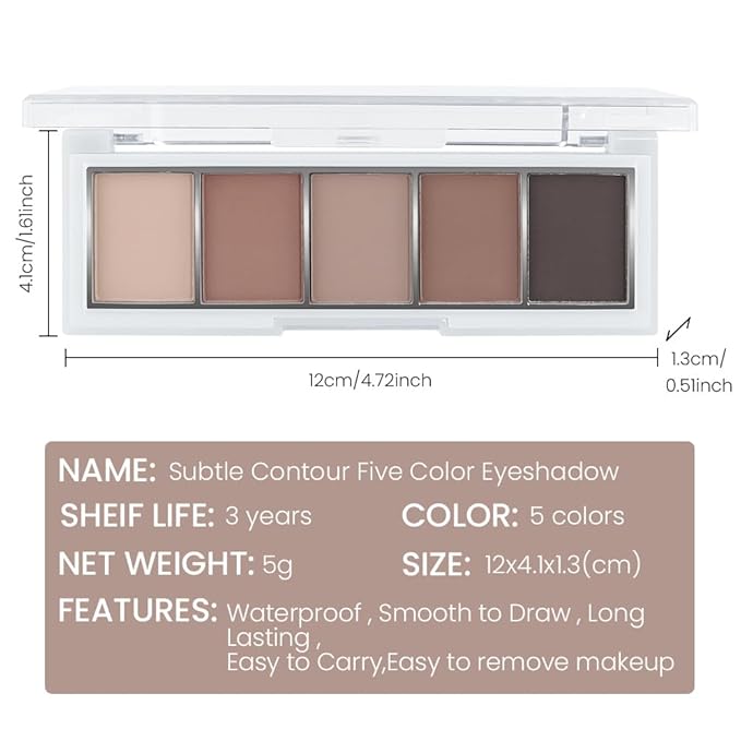 Mini Taupe Grey Palette: Your go-to for natural & smokey looks! This ultra-blendable, matve formula creates the perfect contour & nude eye. Made to make blue & green eyes pop!