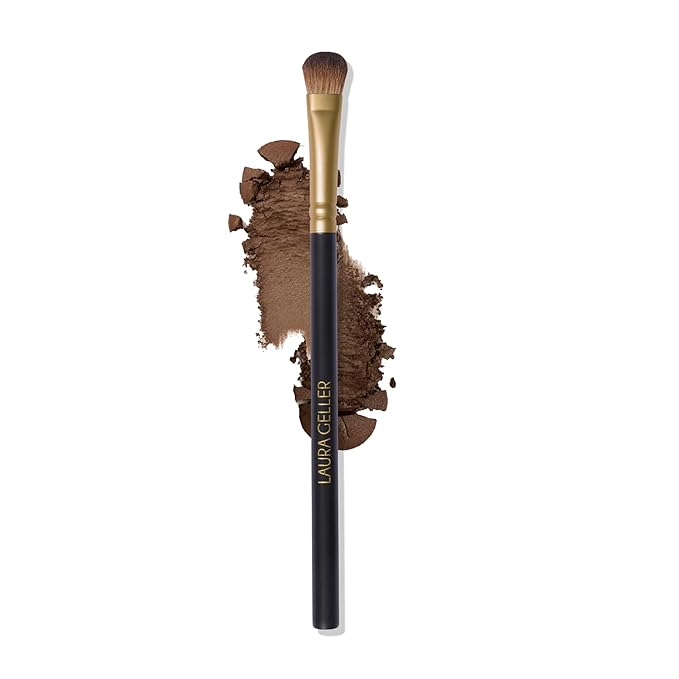 LAURA GELLER All-Over Eye Shadow Brush - Tapered Eyeshadow Brush with High Bristle Count - Ultra-Soft Eyeshadow Blending Brush for Precision Application & Shading - Vegan & Cruelty-Free
