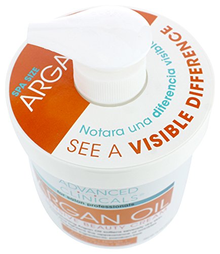 Advanced Clinicals Spa Size Pure Argan Oil Intensive Beauty Cream. Anti-aging Cream for Wrinkles and Dry Skin. (16oz)