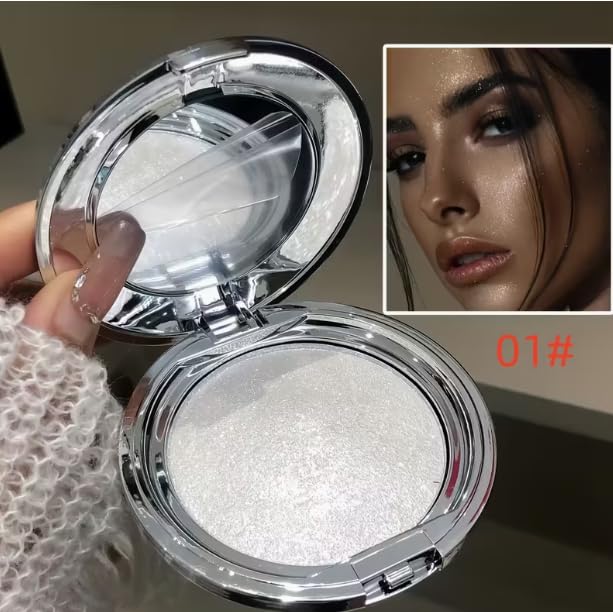 Champagne Gold Highlighter – Waterproof Metallic Glow Cream for Face & Body | Warm Sunlit Shimmer with Silky Texture | Long-Lasting Radiant Finish, Glowing Contour for Daily or Party Makeup