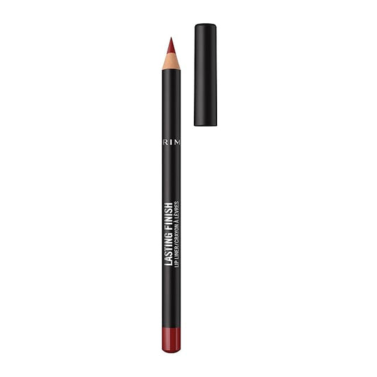 Rimmel Lasting Finish 8HR Soft Lip Liner Pencil - Vibrant, Blendable Formula to Lock Lipstick in Place for 8 Hours - 580 Bitten Red, .04oz