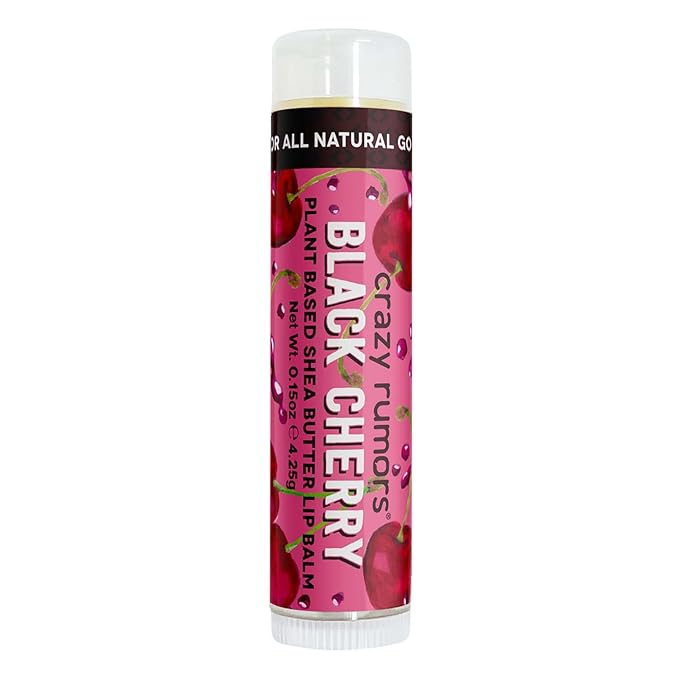 Crazy Rumors Black Cherry Lip Balm. Plant-Based,
