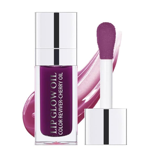 GECOMO Moisturizing Lip Oil,No-Sticky Lip Gloss Lip Balm Lip Care,Fruit Flavoured Lip Oil For Dry Lip's Moisturizing Hydrating And Nourishing (006#BERRY) 0.2 OZ