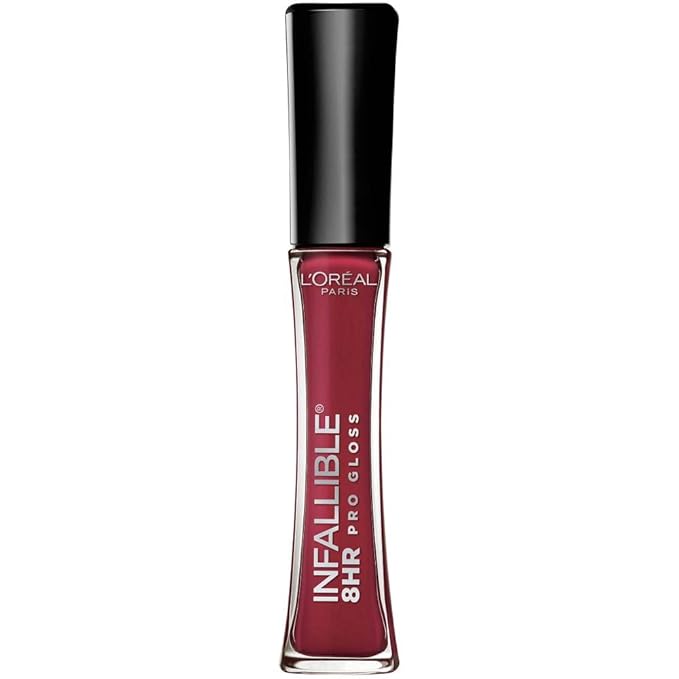 L’Oreal Paris Makeup Infallible 8 Hour Hydrating Lip Gloss, Glistening Berry, 0.21 Fl Oz