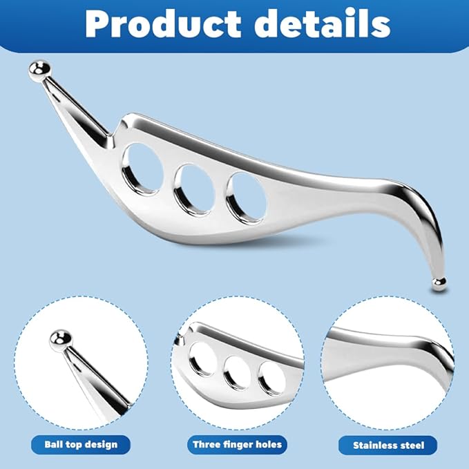 Stainless Steel Gua Sha Muscle Scraper Tool, Physical Tools, Guasha Massage Scraper, Skin Scraping Tool, Soft Tissue Massage Tool for Myofascial Release