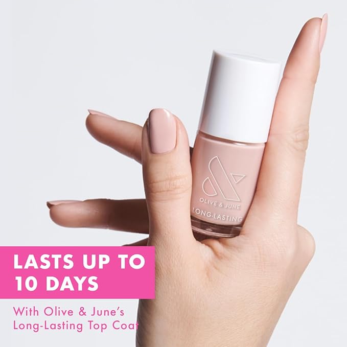 Olive & June Long Lasting Nail Polish | Valentine's Day | Plump Gel-Like Finish No Lamp Needed | Lasts up to 10 days | Salon-Quality 15-Free, Vegan & Cruelty-Free Chip-Resistant | HZ | Dusty Rose