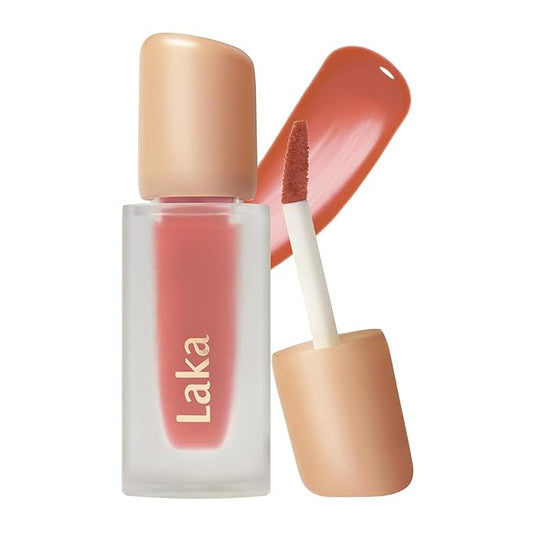 Laka Fruity Glam Tint, 4.5g/0.15oz, Glowing Lip Stain with Wide Color Spectrum, Hydrating & Lightweight Texture, Buildable Color, Non-Sticky, Vegan, K-Beauty (#138 Parfait)