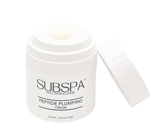SubSpa MD Peptide Plumping Cream – Doctor-Developed Anti-Aging Moisturizer with Peptides, Hyaluronic Acid & Resveratrol – Hydrates, Firms & Smooths Fine Lines – 1.66 oz