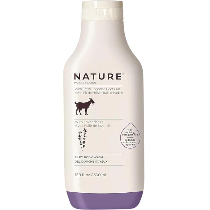 Nature by Canus, Natural Cleanser, Moisturizing Lavender Body wash with Goat Milk, for all skin types 16.9 Fl Oz