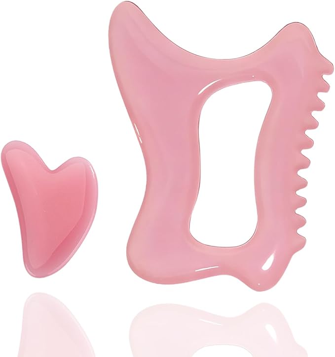 Body Gua Sha Tool for Cellulite Remover Muscle Pain Relief, Lymphatic Drainage Massager for Body Shaping, Muscle Pain Relief Pink