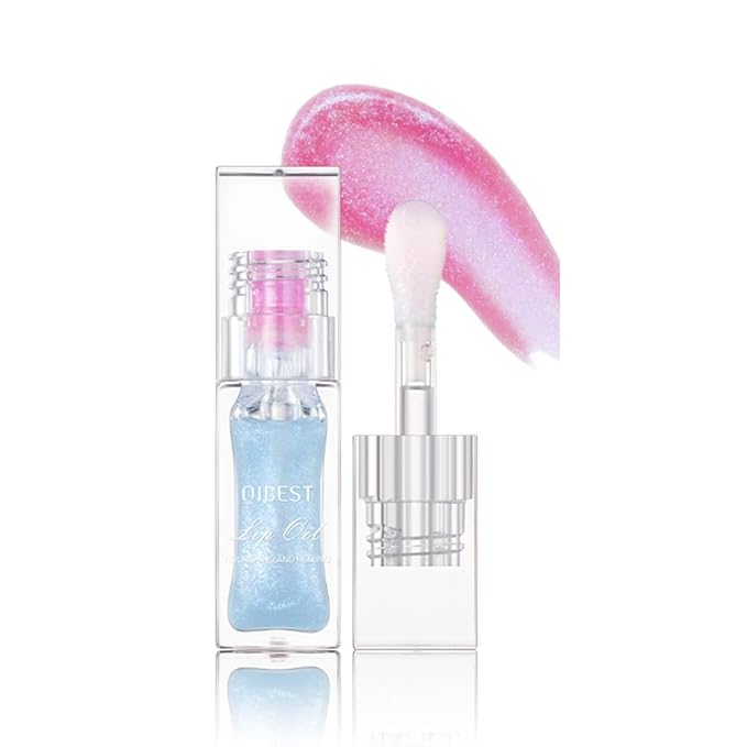 Hydrating Lip Gloss Transparent Lip Care,Magic Color Changing Moisturizing Lip Glow Oil Plumping Glimmer Glow Lipstick, Long Lasting Non-sticky Fresh Texture Lip Oil(Q2394-2#Change Color)