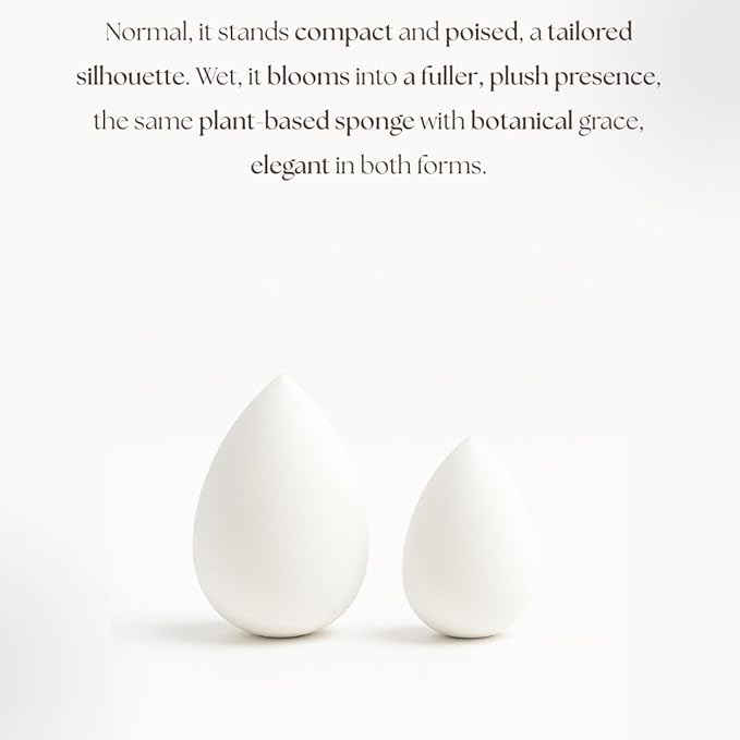 Bumfuzz Pearl Beauty Sponge - Plant-Based, Eco-Friendly, Cruelty-Free, Dye-Free & Latex-Free Blender, Biodegradable & Natural Makeup Sponge, Makeup Blender, Perfect for Liquid & Powder (3 Count)