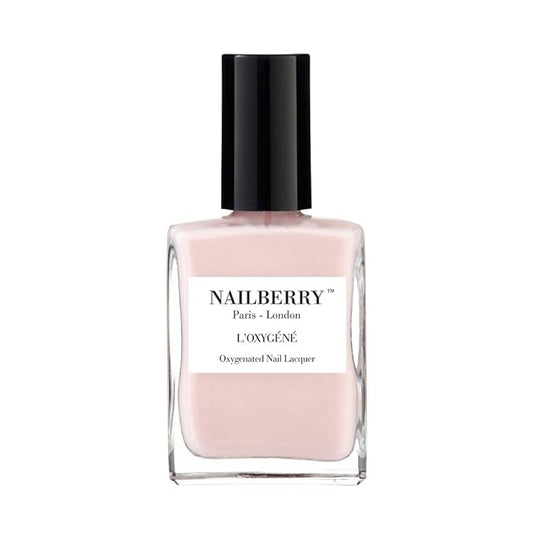 Nailberry L'Oxygéné Oxygenated Nail Lacquer | Candy Floss | Light Pink Opaque Nail Polish | UV Protected Long-Wear Nail Polish | 12-Free | Vegan | Certified Halal | Cruelty & Gluten Free | 15 ml
