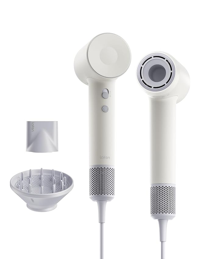 Laifen Hair Dryer SE 2, 200 Million Negative Ionic Blow Dryer with Child Mode and 108,000 RPM Brushless Motor, 1400W Powerful Fast Drying High-Speed Low Noise Hairdryer with Magnetic Attachments