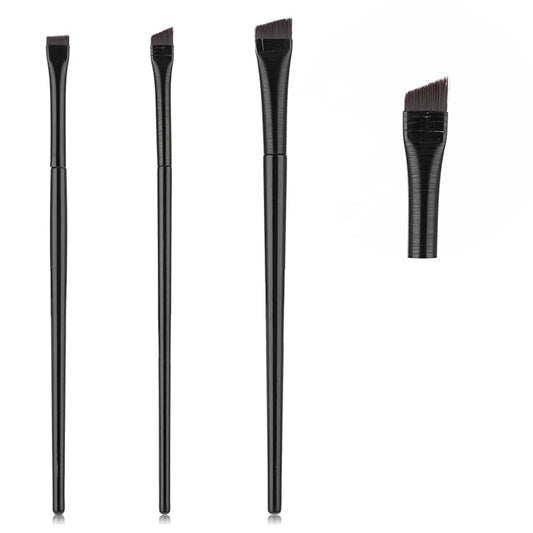 3 Pcs Fine Angled Eyeliner Brush Set - Precision Gel Eye Liner & Brow Tint Brushes - Ultra Thin Slanted Flat Angle Makeup Brush for Beauty Eye Makeup Tool