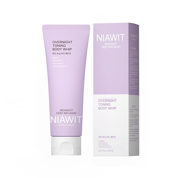 NIAWIT Overnight Toning Body Whip – Clinically Tested Night Cream for Firming & Moisturizing Arms, Thighs & Belly | Targets Loose Skin & Improves Tone While You Sleep, All Skin Types