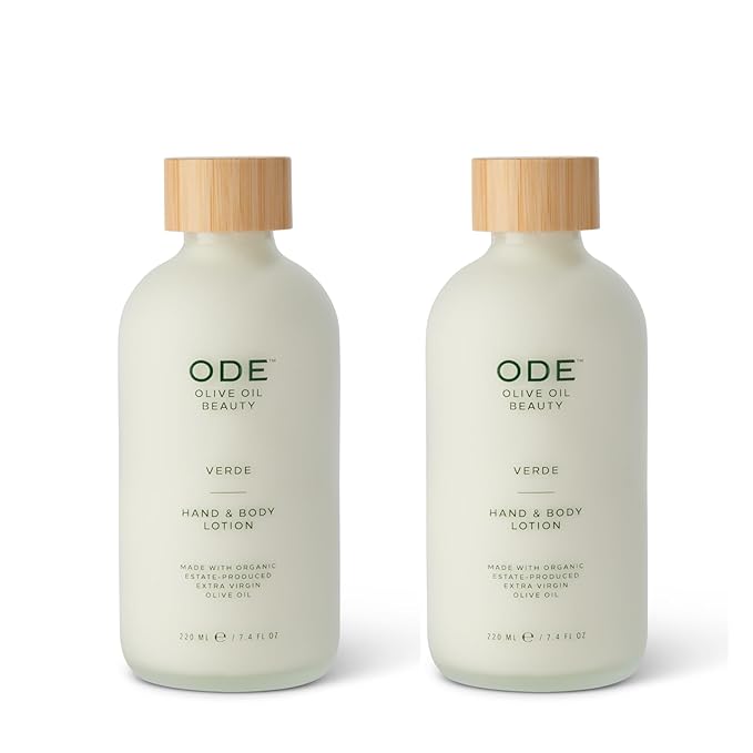 McEvoy Ranch Verde Hand & Body Lotion (2-pack) by ODE Olive Oil Beauty, Organic EVOO, Everyday Hydration, California Made
