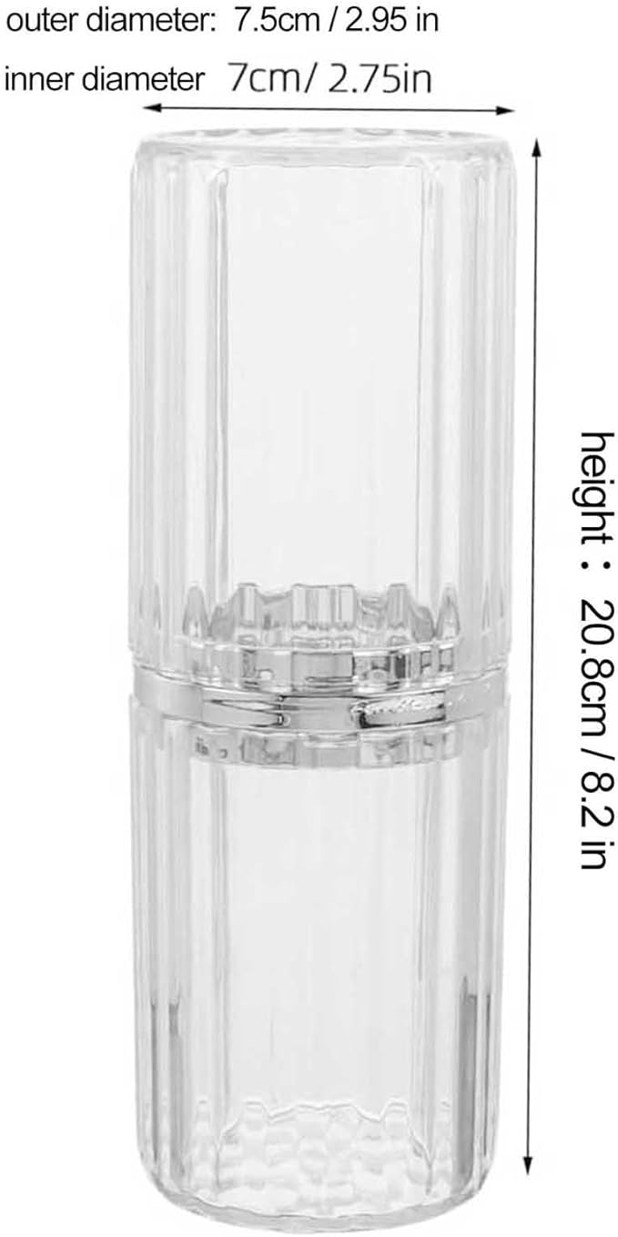 Toothbrush Travel Case Portable Travel Toothbrush Holder, Large Travel Toothbrush Cup, Travel Toothpaste Container for School, Camping, Business Trip Bathroom