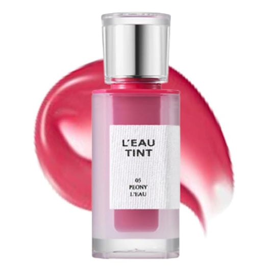 BBIA L’EAU Tint – Glossy & Glow Lip Stain, Watery Lip Tint, Non-Sticky, High Shine Finish, Long-lasting, Moisturizing, Lightweight, Natural, Daily Use, Vegan, Korean Lip Makeup (05 PEONY L'EAU)