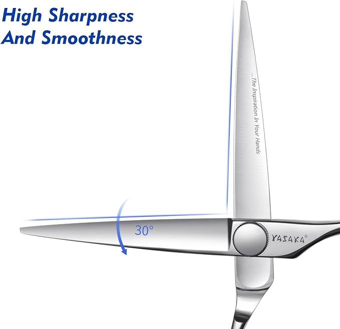 Professional Barber Shears for Hair Cutting with Razor-Sharp Blades & Cobalt Alloy Steel, Salon Hairstylist Hairdresser Precison Haircut Scissors for Women Men Kids, Home Use, 6 Inch