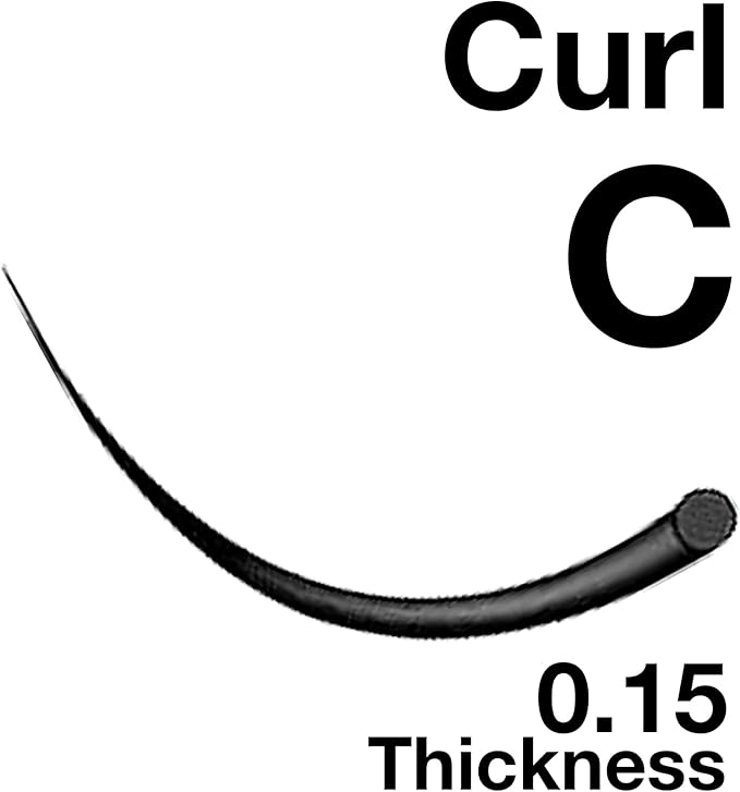 Eyelash Extensions 0.15mm Thickness C Curl 13mm Length Individual Volume Natural Eyelashes For Lash Extensions(0.15,C,13mm)