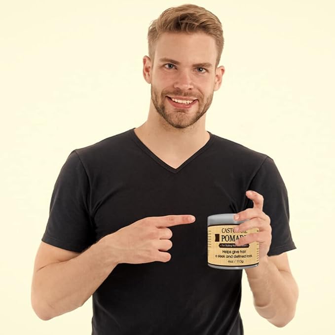OKAY-MEN Castor Oil Beard and Hair Pomade for Men - Men's Castor Oil Pomade, Supports Beard and Hair Health, Moisturize, Styling - 4 oz (Pack of 1)
