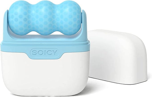 OPENDGO Ice Roller for Face Eyes Body,Cold Facial Ice Roller Massager for Eye Puffiness, Migraine, Pain Relief, Minor Injury, Facial Skin Care Products,2 in 1 Ice Face Roller Cold Therapy Tools