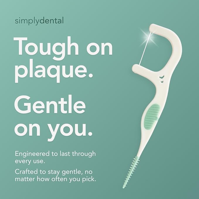 2-in-1 Floss and Soft Pick, 50 Count, Portable Dental Picks