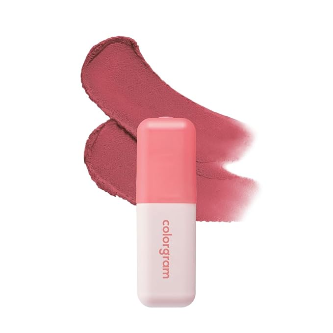 COLORGRAM NUDE BLUR TINT 06 LUCKY BERRY | Soft Velvet Matte Lip Stain & Cheek Tint | Lightweight Blurring Tint for a Smooth & Airbrushed Finish