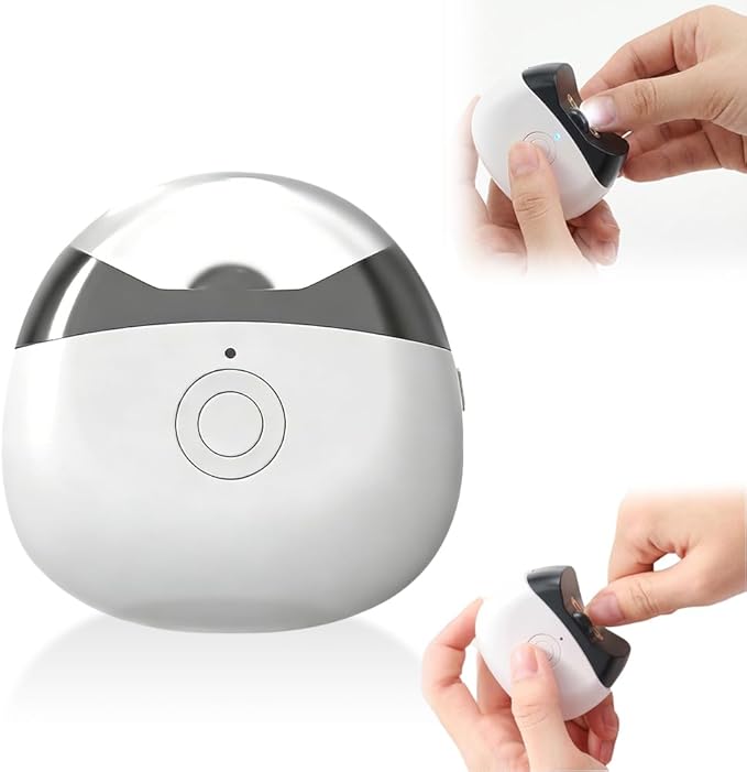 Electric Nail Clippers, 2026 New Electric Automatic Nail Trimmer with Light and Nail Scraps Storag, 360° Silent Auto Fingernail Cutter and Polishing Trimmer for Seniors Adults Men Women (Grey)