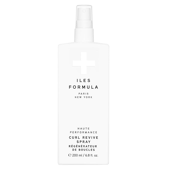 ILES FORMULA Curl Revive – Curl Cream for Soft, Smooth, Defined Curls – Lightweight Curl Refresher Spray with Heat Protection & Frizz Control - Leave-In Styling Cream for Curly Hair (200mL)
