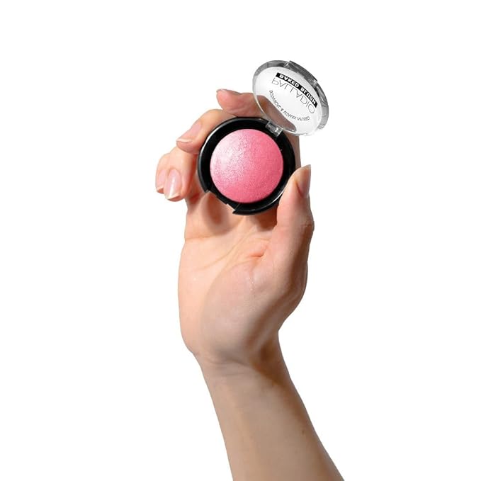 Palladio Baked Blush, Highly Pigmented and Shimmery Powder, Apply Dry for Natural Glow or Wet for Dramatic Radiance, Easy to Blend Makeup Blush, Apply Blusher with Blush Brush, Blushin, 2.5g