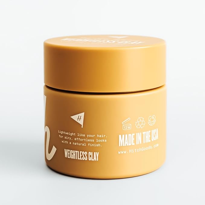 Hitch Weightless Clay Light Hold Natural Finish Hair Clay Pomade for Men