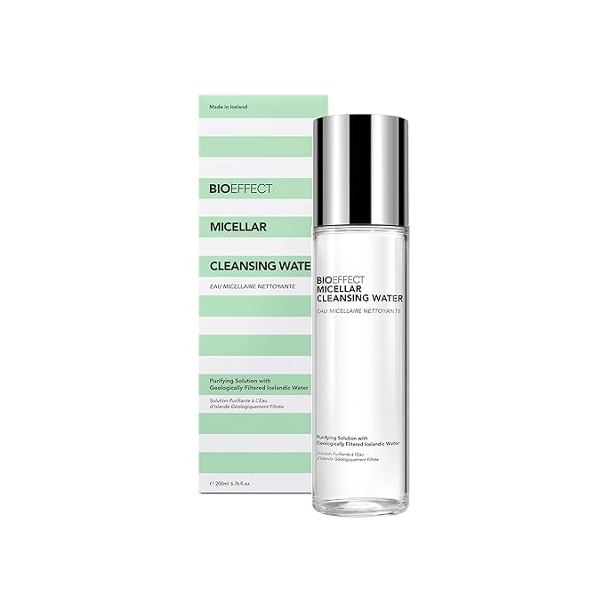BIOEFFECT Micellar Cleansing Water, Make-up Remover and Hydrating Facial Cleanser of Icelandic Geo-Thermal Mineral Lava Water & Plant-Based Humectants, Fragrance-Free Luxury Face Wash