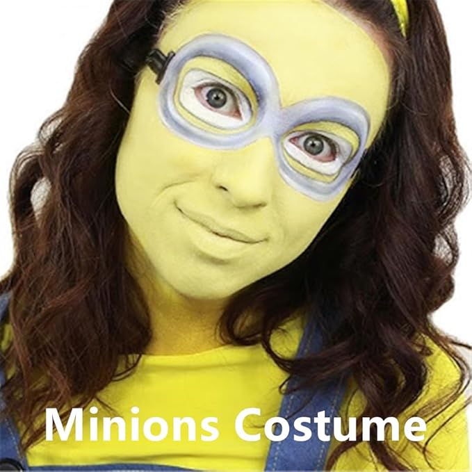Go Ho Pastel Yellow Face Paint Stick(0.85oz),Water Based Cream Yellow Body Paint Washable with Cushion Applicator Spong Tip Easy-to-use,Halloween Cosplay SFX Minions Makeup