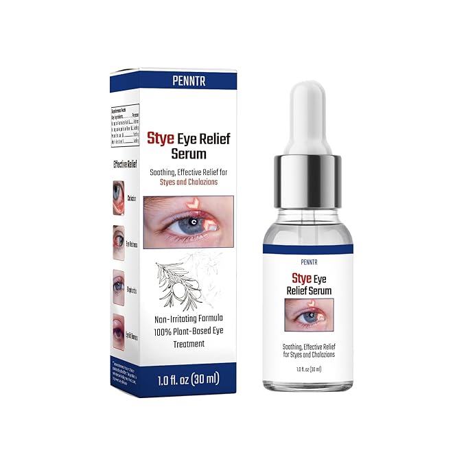 Stye Eye Treatment, Chalazion Treatment Serum, Stye & Blepharitis Remover with Hippophae Rhamnoides Fruit, Helichrysum Angustifolium Flower & Persea Gratissima Oil ((1 Fl. OZ (Pack of 1)))