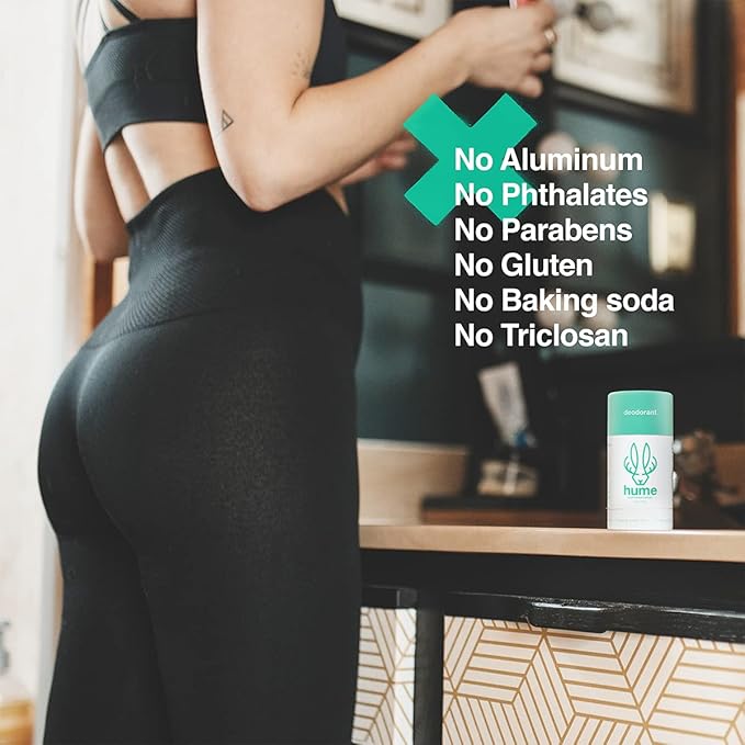 Hume Supernatural Aluminum Free Deodorant for Women & Men - Probiotic and Plant-Based, Long-Lasting Moisture Absorbing - Clean and Effective (Desert Bloom, After Rain & Wild Coral)