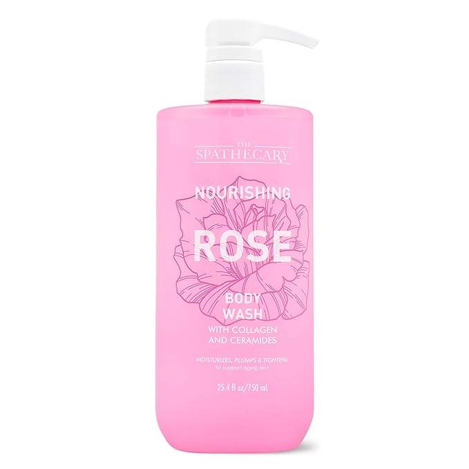 THE SPATHECARY Nourishing Rose Body Wash – With Collagen & Ceramides – Moisturizes, Plumps & Tightens to Support Aging Skin – Paraben-Free, Sulfate-Free, Daily Hydrating Formula, 25.4oz