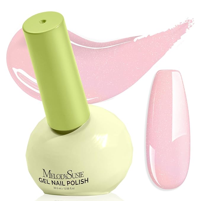 MelodySusie Highly Pigmented Gel Nail Polish, 0.56 Fl Oz Soak Off UV LED Pink Gel Polish, Plant-Based Formula, 16.5ml Tilt-and-Stand Bottle, TPO & HEMA Free, Gift for Nail Art at Home & Salon