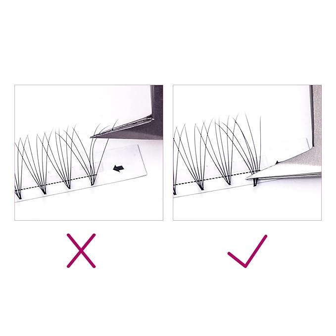 Premade Lash Fans 6D 0.07 Volume Eyelash Extensions C Curl 9mm Volume Lashes Premade Pro Ponit Middle Stem Lash Extension Supplies (6D-0.07-C, 9mm)