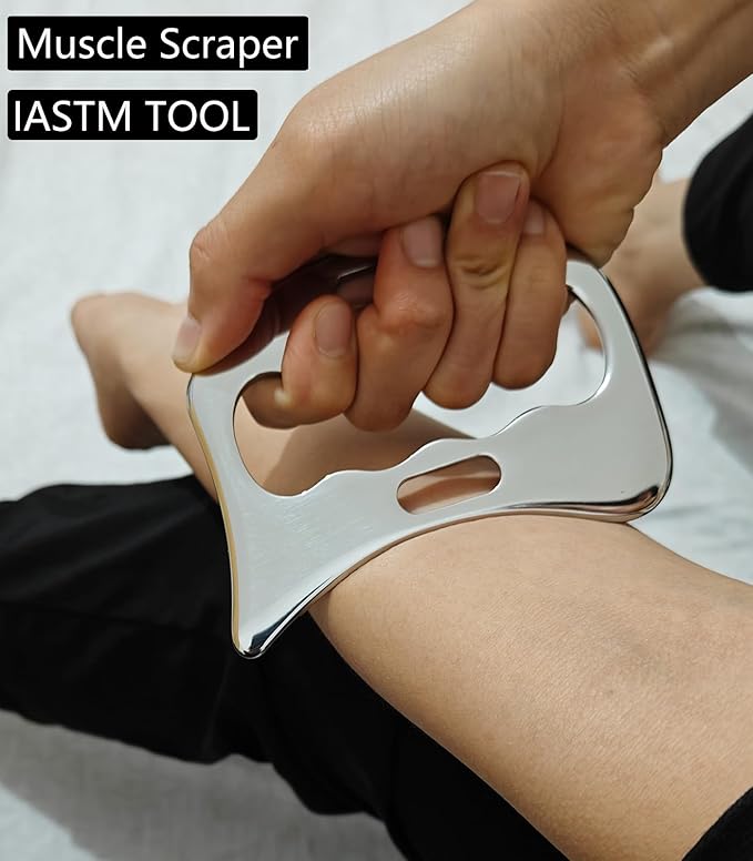 Muscle Scraper IASTM Tool Set (3-Piece) gua sha Stainless Steel fascial Release Tool deep Soft Tissue Massage Tool Set