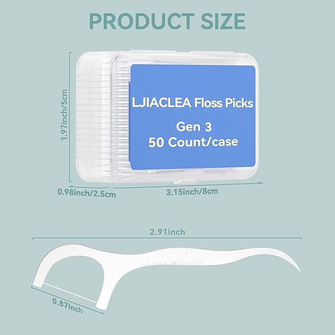 LJIALCLEA Dental Floss Picks Smooth Gen5 (500 Count Gen 3)