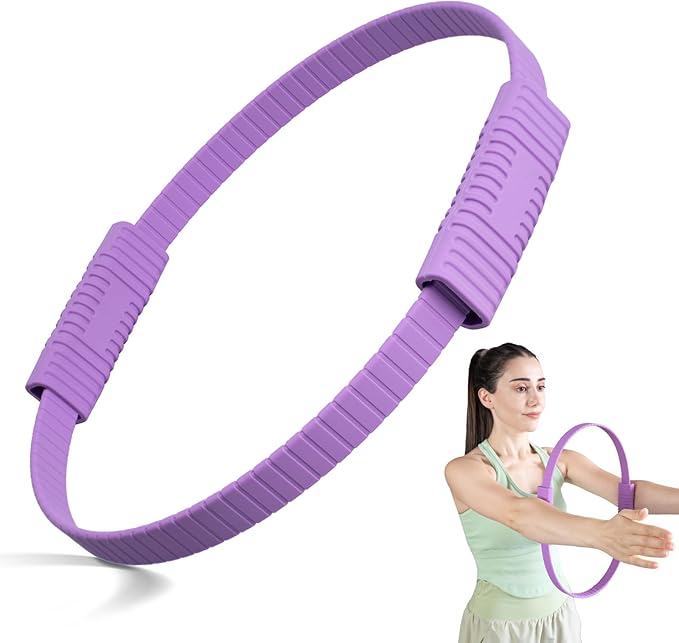 Pilates Ring Set for Women, Pilates Ring and Ball Set with 5-Level Resistance Bands for Core Strength, Stretching, Toning & Full Body Home Workout Pilates Equipment