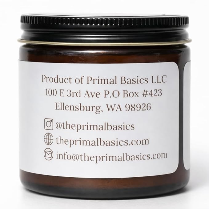 Primal Basics 100% Grass Fed Grass Finished Whipped Beef Tallow Moisturizer/Body Balm for Face, Body, Oily, Dry, Sensitive Skin -Contains Vitamins A, D, E, K -USA Made (4 oz, Unscented)