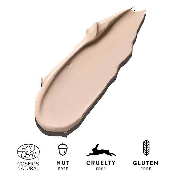 MÁDARA Organic Skincare |SKINONYM Semi-Matte Peptide Foundation, #10 PORCELAIN, 30ml – Natural foundation with collagen-supporting peptides, Semi-matte finish, Buildable coverage, Skincare benefits