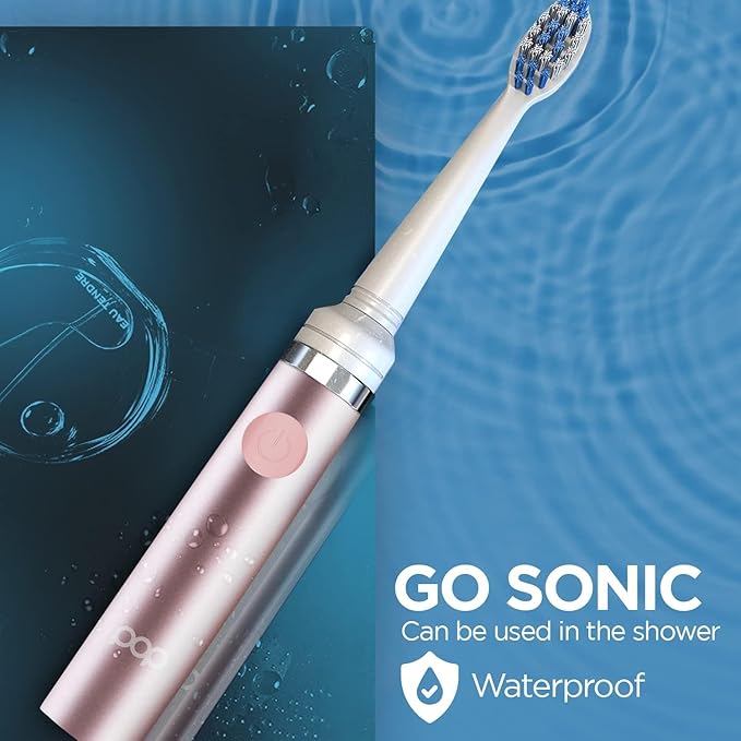 3-Pack Pop Sonic Electric Toothbrush (Rose + Black + Bubble) - Travel Toothbrushes w/AAA Battery | Kids Electric Toothbrushes with 2 Speed & 15,000-30,000 Strokes/Minute, Dupont Nylon Bristles