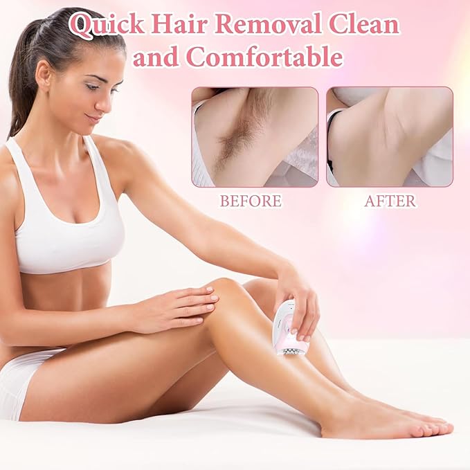 Facial Epilator for Women, Lady Epilators Hair Removal for Face, Epilators with LED Light, Two Speed Hair Removal Device, Epilator for Women, Pluxy Facial Hair Removal for Bikini Arm Legs Armpits