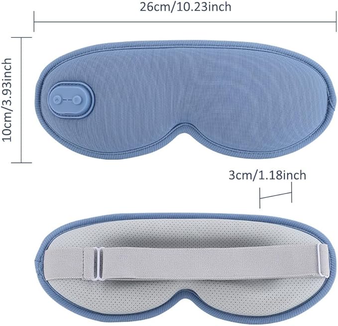 Menorelief Eye Mask, Menorelief Under Eye Mask Travel Case, Light Blocking 3D Sleeping Eyes Masks with Adjustable Heat, Better Sleep, Men & Women (Pink)